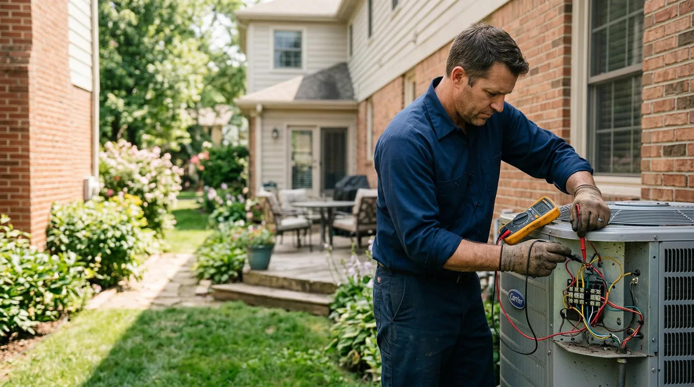 HVAC technician working near Bowden, WV
